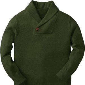 Toddler Baby Boys Girls Sweater Shawl-Collar V Neck Pullover Sweaters